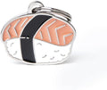MyFamily Personalized Pet ID Tag Made in Italy, Sushi, Free Engraved Dog Tag, Hand Enameled Metal, Food Collection