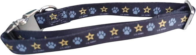 United States Army Logo with Paws Pet Collar (Large)