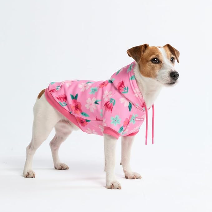 Spark Paws Dog Hoodie – Premium Dog Sweater for Small, Medium, and Large Dogs | Warm Outfits for French Bulldogs, Pitbull, Puppy, Winter Jacket Alternative - Blossom - L