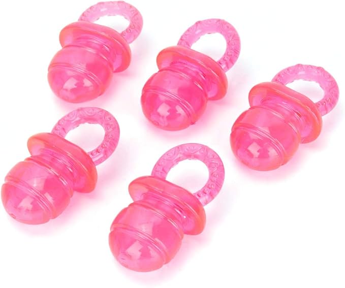 Estink Pet Chew Toy, 5PCS / Set Pacifier Shaped Pet Dogs Teether Teething Sounding Interactive Chew Toy Teeth Cleaning Interactive Training Play Toy Pet Supplies (Red)