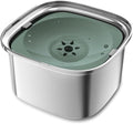 Decflow 3L Stainless Steel Slow Drinking Dog Bowl with Lid, No Spill Travel Dog Water Bowl Dispenser for Large Dogs