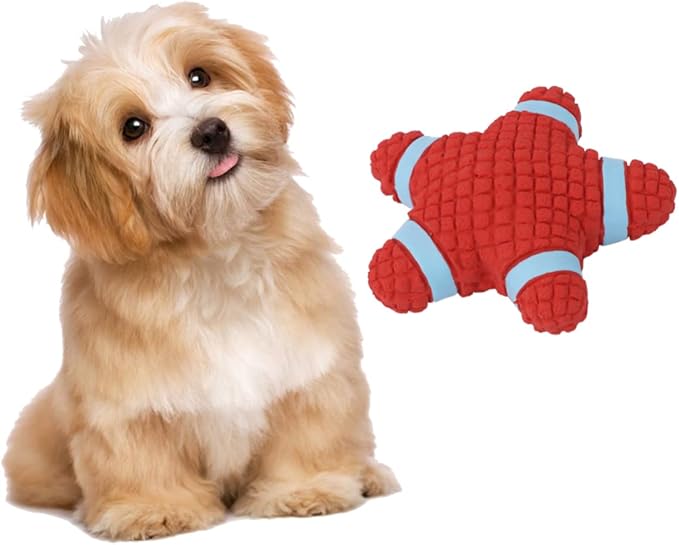 NOLITOY Pet Latex Squeaky Toy Dog Chew Toy Sound for Interactive Play Pet Teasing Toy (Star)