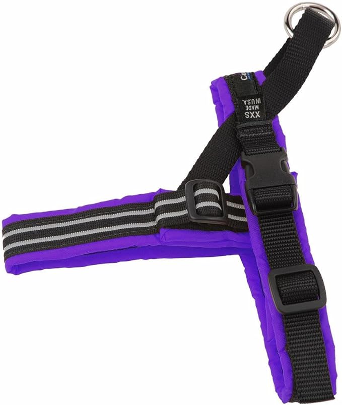 ComfortFlex Sport Dog Harness – No-Choke, Fully Padded, Non-Chafing Harness with Control Handle – Reflective, Lightweight, Adjustable for Active Dogs - Petite, Purple