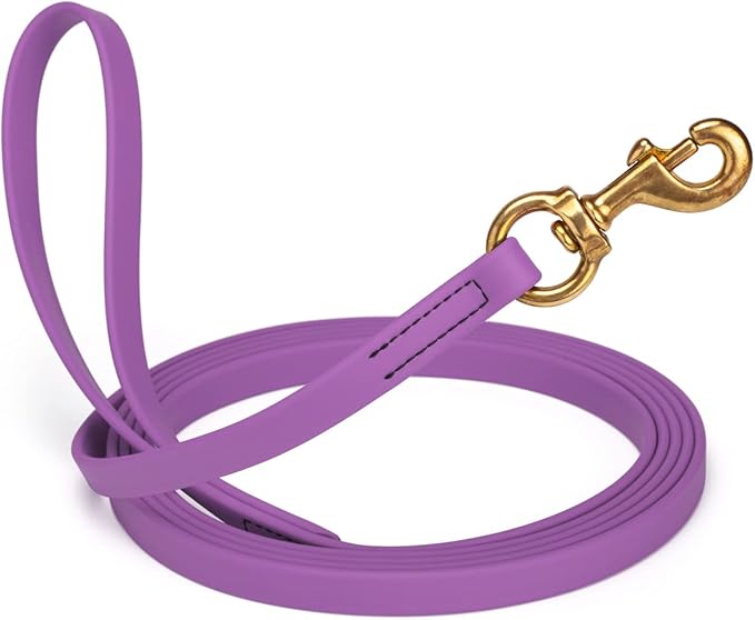 Viper K9 Biothane Working Dog Leash Waterproof Lead for Tracking Training Schutzhund Dog Sport & Search - Odor-Proof Long Line with Solid Brass Snap for Puppy Medium Large 5/8" x 10ft Amethyst Purple
