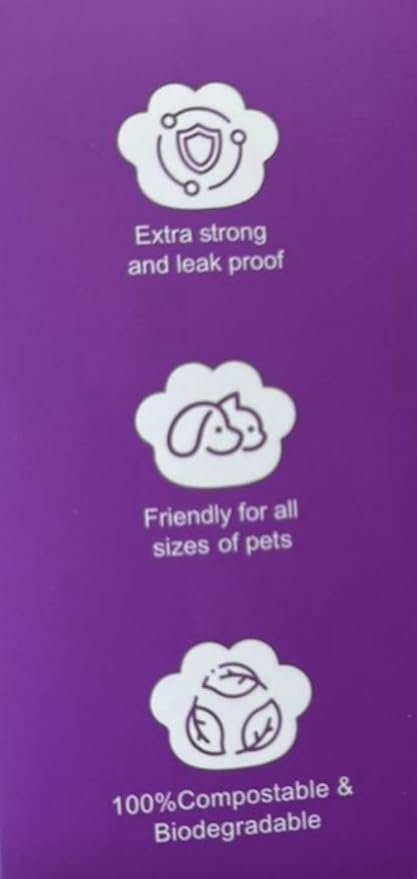 Dog Poop Bags – Lavender Scented Extra Thick Dog Waste Bag Rolls, Leak-Proof Pet Poop Bags for Dogs, 8 Rolls (120 Bags)