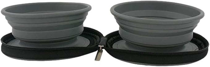 Collapsible Dog Bowls, 2-Pack Dog Portable Water Bowl for, Dog Travel Bowl, Dogs Cats Pet Foldable Feeding Watering Dish for Traveling Camping Walking with 2 Carabiners