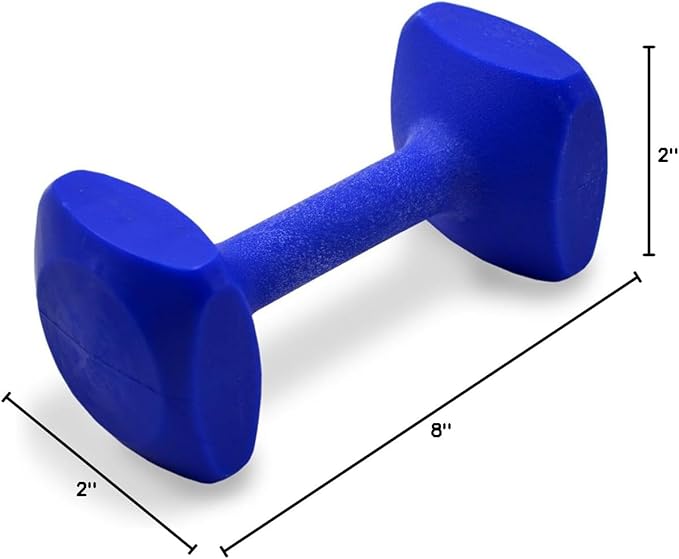 J&J Dog Supplies Obendience Retrieving Dumbell with 2" Ends, 2" Wide Bit and 9/16" Diameter Bit, Blue, X-Small