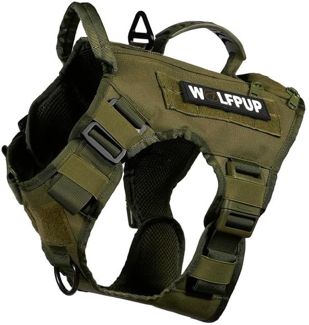 Tactical Dog Vest Harness (OD Green, Large)