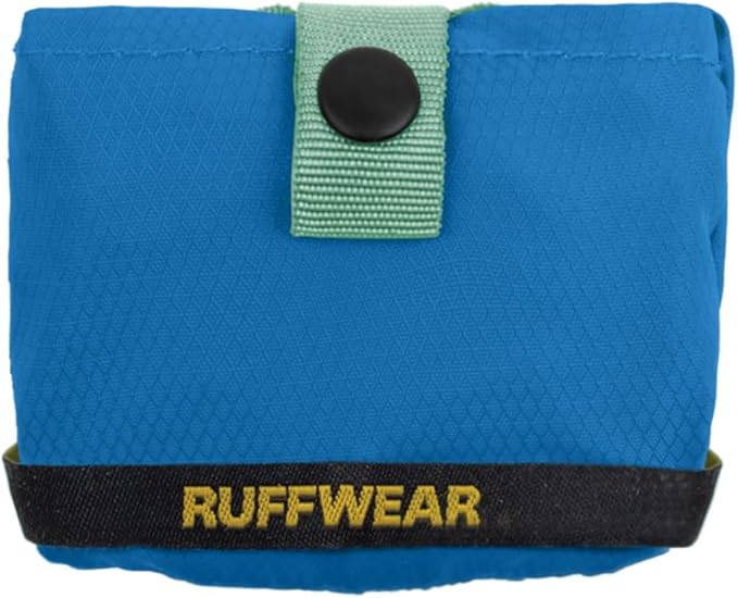 Ruffwear, Trail Runner Collapsible Dog Bowl, Ultralight Packable Water Bowl, Waterproof Coated Fabric, Packs Into Its Own Pocket, Pocket‑Friendly for On-The-Go Hydration, 4.2 Cups (1 L), Blue Pool