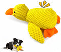 Yellow Duck Calming Dog Toy, Durable Plush Squeaky Toy with Cotton Filling, Stress Relief & Boredom Relief for Teething Puppies and Medium Dogs