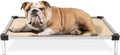 K9 Ballistics Chew Proof Elevated Cooling Outdoor Cot Bed for Small Dogs & Puppies - Virtually Indestructible, Preassembled, Withstands Aggressive Chewers - S, Ripstop Sandstone