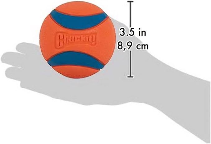 Chuckit! Ultra Ball Dog Toy - Size XL - for Dogs 100+ lbs - Made from Durable Rubber - Super Bouncy - Floats in Water - 3.5-inch Diameter - (Pack of 2)