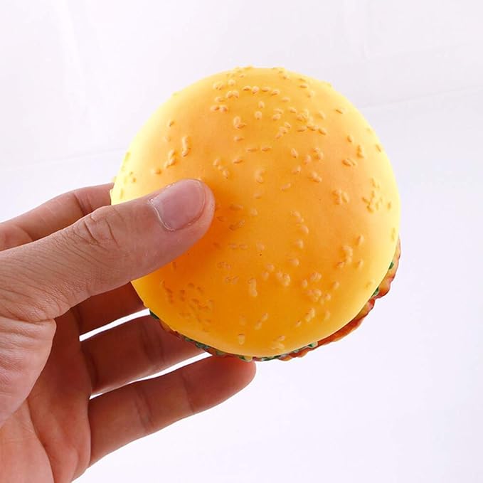 NTRR Bite-Resistant Dog Toys Squeaky Chewing Toys Tooth Cleaning Supplies, Golden Retriever Teddy Pets, etc., Dog Training, Sofa Damage Prevention, Hamburger Pet Toys