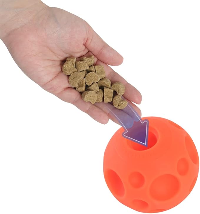 Omega Paw Authentic Tricky Treat Ball - Medium,Orange