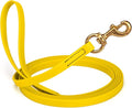 Viper K9 Biothane Working Dog Leash Waterproof Lead for Tracking Training Schutzhund Dog Sport & Search - Odor-Proof Long Line with Solid Brass Snap for Puppy Medium and Large 5/8" x 33ft Lemon Yellow