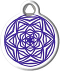 Dog Tag Art Vintage-Retro ’60s Mod Custom Pet ID Tag for Dogs and Cats, Personalized Dog Tag with Customized Identification Info, Celtic Starburst, Large (1.25" Diameter)