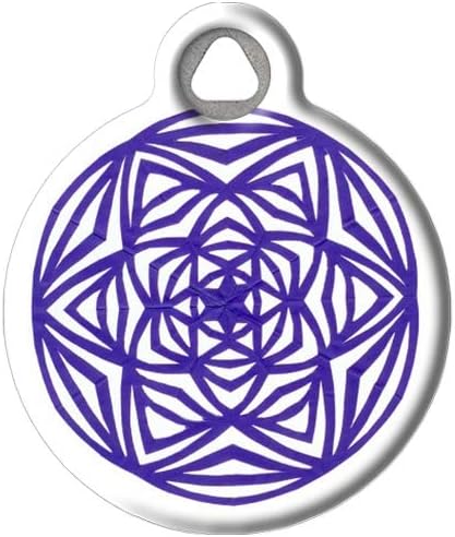 Dog Tag Art Vintage-Retro ’60s Mod Custom Pet ID Tag for Dogs and Cats, Personalized Dog Tag with Customized Identification Info, Celtic Starburst, Small (7/8" Diameter)