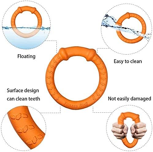 LaRoo Dog Training Ring for Outdoor Fitness Floatable Pulling Toy and Flying Disc Interactive Play Tool, Funny Dog Teething Toys for Throw, Fetch for Small Dogs