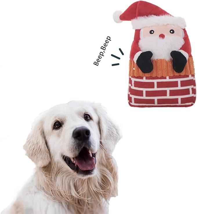 Laifug Christmas Dog Toys, containing rustling Paper Pieces to Attract Pets, Interactive Plush chew Toys Suitable for Small, Medium and Large Dogs, Relieving Canine Anxiety.