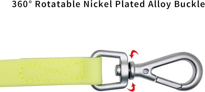 Waterproof Dog Training Leash 50FT 30FT 15FT 10FT 5FT Heavy Duty Recall Long Lead for Large Medium Small Dogs (30FT, Light Yellow)