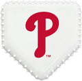 Pets First MLB Philadelphia Phillies Hard-Nylon Baseball Home Plate Dog Chew Toy, Interactive and Fun Dog CHEW Toy, Bacon Flavored, Strong Durable Chew Toy for Pets
