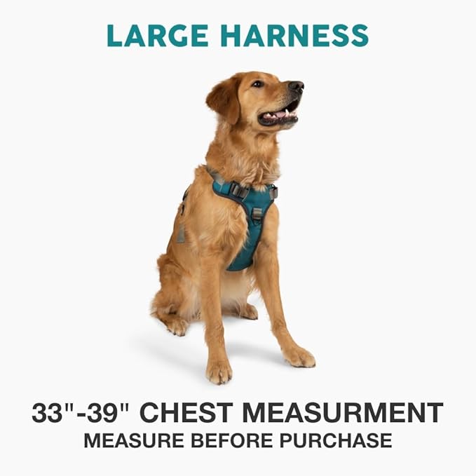 Embark Adventure Dog Harness, Reflective Trim No Pull Dog Harness for Large Dogs - Military Grade Nylon, Front Clip with Gel Lined Handle.