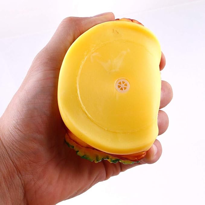 NTRR Bite-Resistant Dog Toys Squeaky Chewing Toys Tooth Cleaning Supplies, Golden Retriever Teddy Pets, etc., Dog Training, Sofa Damage Prevention, Hamburger Pet Toys