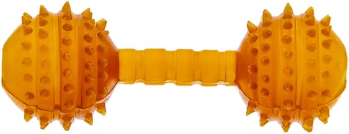 Fuzzy Puppy Dog Toys for Aggressive Chewers: All-Natural Rubber, Durable Dog Chew Toy, Fillable Interactive Dog Toys, Great Teething Toys for Puppies | Dumbbell, Small (FP-Toy11)