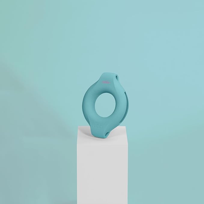Ubbi Pet x Karim Rashid Interactive Treat Dispensing Dog Toy, Durable Natural Rubber Puzzle Feeder for Medium to Large Dogs, Freezer & Dishwasher Safe, Light Blue