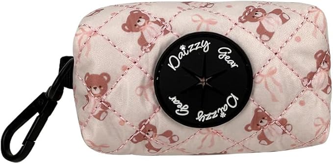 Medium Dog Collar and Harness Set – No Pull, All-Weather, Breathable Harness & Leash Set with Collar, Bandana, Sailor Bow & Poop Bag Holder – Adjustable & Soft - Teddy Coquette on Jacquard Fabric