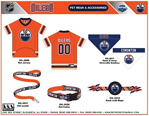Pets First NHL Edmonton Oilers Stick Toy for Dogs & Cats. Play Hockey with Your Pet with This Licensed Dog Tough Toy Reward!