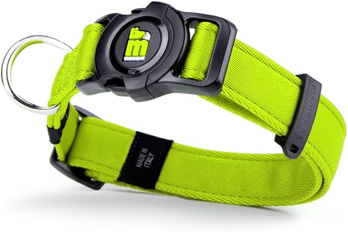 MyFamily Adjustable Polyester Dog Collar Made in Italy, Your Dog's Master Data Always with You, Comfortable and Durable, Handmade, Memopet Collection