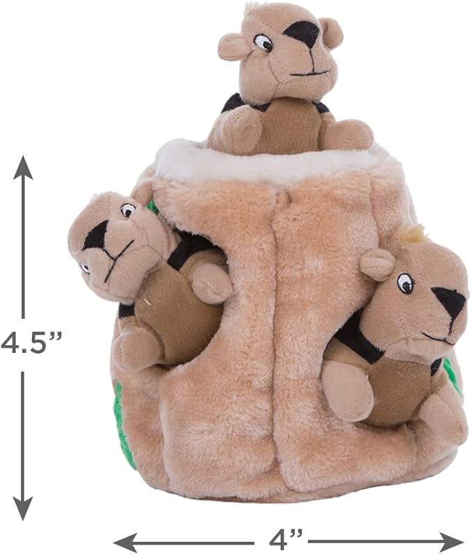 Outward Hound Nina Ottosson Treat Tumble Blue Interactive Treat-Dispensing Puzzle Dog Toy, Small Hide A Squirrel Plush Dog Toy Puzzle, Small