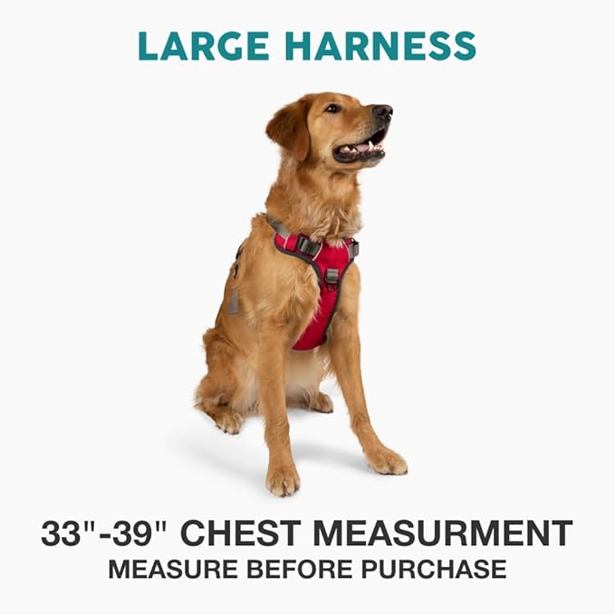Embark Adventure Dog Harness, Reflective Trim No Pull Dog Harness for Large Dogs - Military Grade Nylon, Front Clip with Gel Lined Handle.