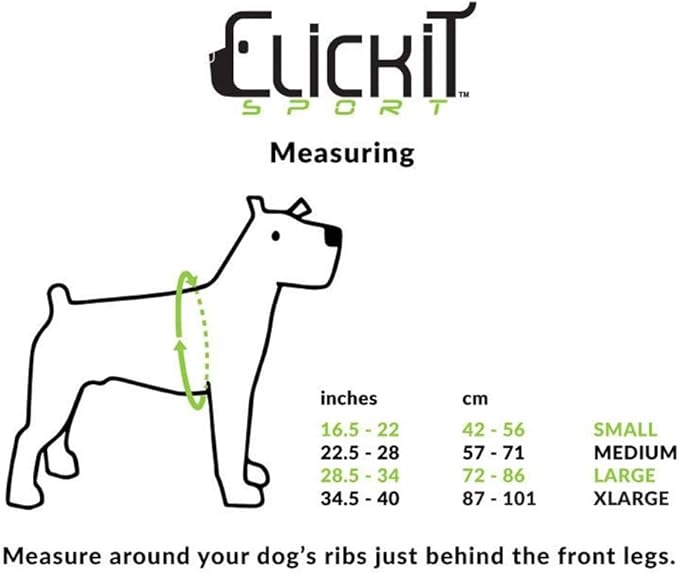 Clickit Sport Plus - Crash-Tested and Safety Certified Car Seat Belt Harness for Dogs (Extra Large, Olive Green)