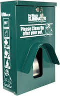 Dog Waste Station Dispenser Box, Fits Header Poop Bags, Made of Rust-Proof Aluminum, Pet Waste Bag Dispenser with Lock and Rainguard (No bags included) (Green)
