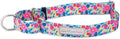 Lucky Love Dog Martingale Dog Collar - Adjustable, No-Slip, Durable, & Soft Webbing Collar for Male and Female Dogs Ideal for Training & Walking - Valentina, Medium