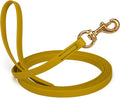 Viper K9 Biothane Working Dog Leash Waterproof Lead for Tracking Training Schutzhund Dog Sport & Search - Odor-Proof Long Line with Solid Brass Snap for Puppy Medium Large 5/8" x 15ft Treasure Gold