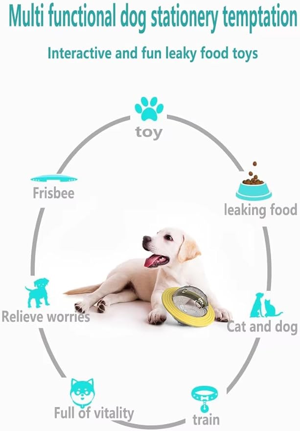 BYBURYA Interactive Treat Toys for Dog, Cat and Puppy - Fun Puzzle Toy Space Ball for Small Medium and Large Dogs - Anti Boredom Mental Stimulation Cognitive and Chew Tug Pets Toy