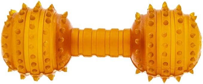 Fuzzy Puppy Dog Toys for Aggressive Chewers: All-Natural Rubber, Durable Dog Chew Toy, Fillable Interactive Dog Toys, Great Teething Toys for Puppies | Dumbbell, Large (FP-Toy13)