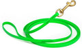 Viper K9 Biothane Working Dog Leash Waterproof Lead for Tracking Training Schutzhund Dog Sport & Search - Odor-Proof Long Line with Solid Brass Snap for Puppy Medium Large 3/8" x 33ft Tropical Green