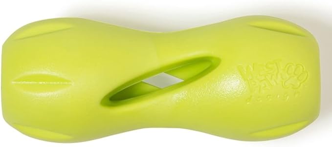West Paw Zogoflex Qwizl Interactive Treat Dispensing Dog Puzzle Treat Toy for Dogs, Granny Smith, Large