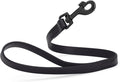 Dogline Biothane Waterproof Dog Leash Strong Coated Nylon Webbing with Black Hardware Odor-Proof Easy to Clean High Performance for Small or Large Dogs Made in USA 2 ft Lead, Black