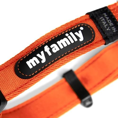 MyFamily Adjustable Polyester Dog Collar Made in Italy, Your Dog's Master Data Always with You, Comfortable and Durable, Handmade, Memopet Collection