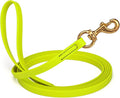 Viper K9 Biothane Working Dog Leash Waterproof Lead for Tracking Training Schutzhund Dog Sport & Search - Odor-Proof Long Line with Solid Brass Snap for Puppy Medium and Large 5/8" x 15ft SafetyYellow