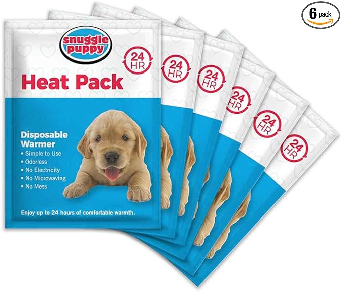 SmartPetLove Snuggle Puppy Replacement Heat Packs - 6 Odourless, Long Lasting Disposable Hand Warmers Made with All Natural Ingredients