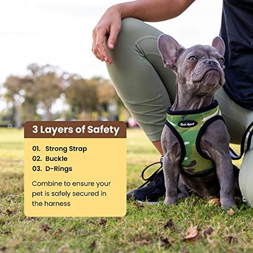 Bark Appeal Pink Camo Step-in Dog Harness for 2XL to 3XL Sized Pets – Updated Sizing, Re-Measuring is Essential – Soft Vest Harness – Anti-Choke with Adjustable Strap & Heavy Duty Clip – XXXL