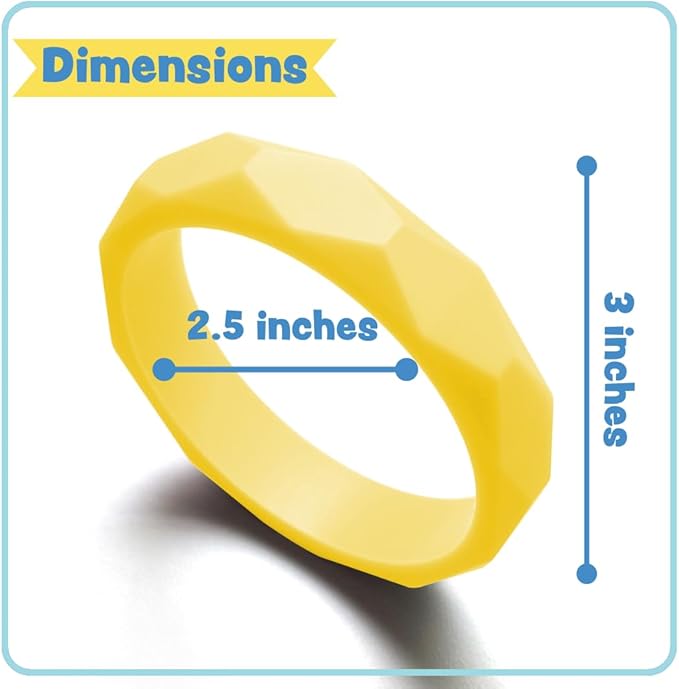 Puppy Teething Rings, Bracelet Food Grade Silicone Chew Toys for Small Dogs and Medium Dog, Puppy Nipping Solution Toys, Chew Toys for Puppies 0-6 Months - Bubble Gum