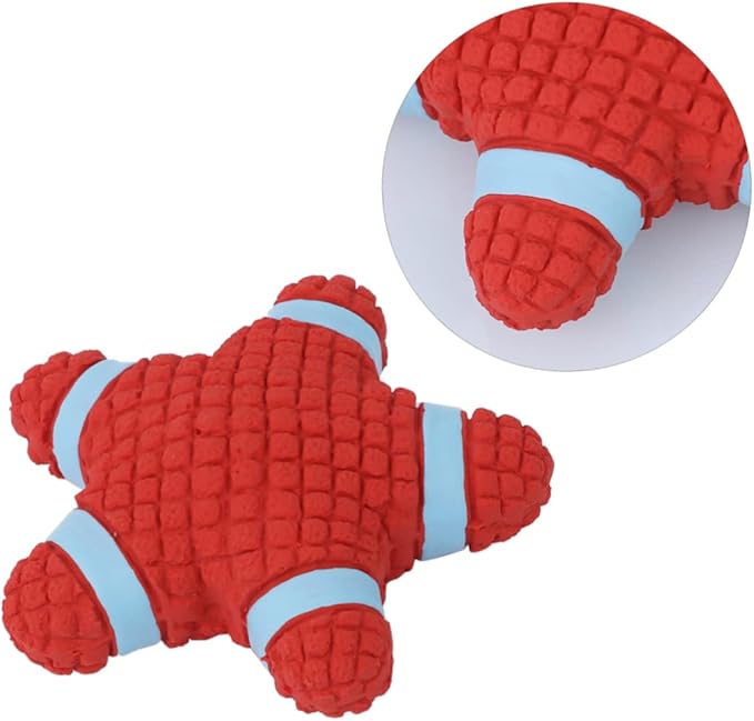 NOLITOY Pet Latex Squeaky Toy Dog Chew Toy Sound for Interactive Play Pet Teasing Toy (Star)