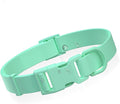 Waterproof Dog Collar, Rubber Adjustable Collars with Quick Release Buckle, Odor-Resistant, Easy to Clean Pet Collars for Small Medium or Large Dogs (Turquoise, M 11.8-18.5 inch)